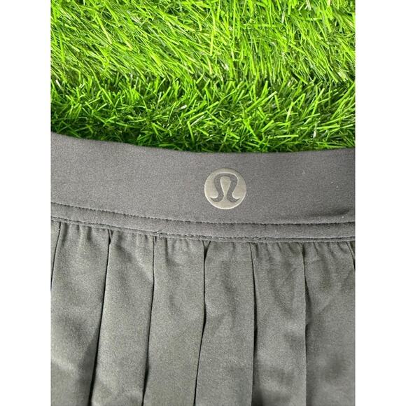 Lululemon Skort Womens Size 4 Black Pleated Athletic Inner Pocket Tennis - Picture 2 of 6